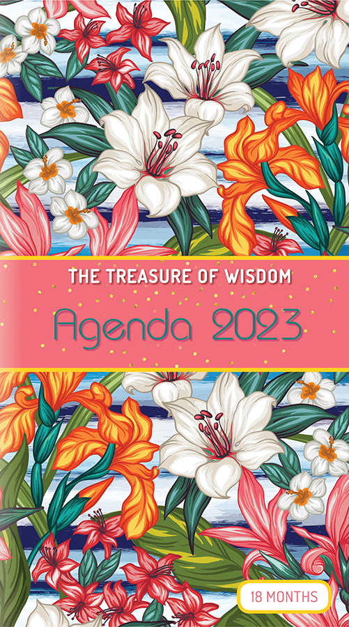 The Treasure of Wisdom - 2023 Planner Tropical Flowers - Melon